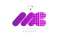 mc m c pink dots letter logo alphabet icon