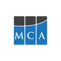 MCA letter logo design on black background.MCA creative initials letter logo concept.MCA letter design Royalty Free Stock Photo