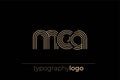 MCA modern geometric typography logo Royalty Free Stock Photo