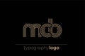 MCB modern geometric typography logo Royalty Free Stock Photo