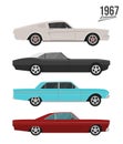 1967 american muscle car collection Royalty Free Stock Photo