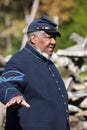 American Civil War Reenactor in Union Uniform