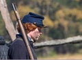 American Civil War Reenactor in Union Uniform Royalty Free Stock Photo