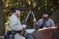 American Civil War Reenactors in Confederate Uniforms