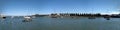 McCovey Cove fill with kayaks, boats, and people outside AT&T Park