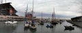 McCovey Cove filled with boats and people during game 1 of the 2010 World Series game between Giants and Rangers