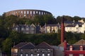 McCraig's Tower & Oban Distillery - Scotland Royalty Free Stock Photo