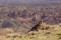 McCullough Peaks badlands and cairn