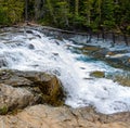 McDonald Falls on McDonald Creek Royalty Free Stock Photo