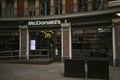 McDonald`s closed all of its restaurants in London and in the UK due to the corona virus covid pandemic in 2020
