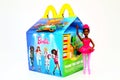 McDonald`s Happy Meal cardboard box with Mattel Barbie doll