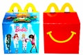 McDonald`s Happy Meal cardboard box with BARBIE and Hot Wheels