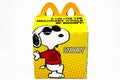 McDonald`s Happy Meal cardboard box with SNOOPY a Peanuts Characters