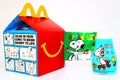 McDonald`s Happy Meal cardboard box with SNOOPY a Peanuts Characters
