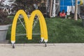 McDonald's logo at Expo 2015 in Milan, Italy Royalty Free Stock Photo