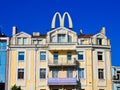 McDonalds Arch Sign on Historic Building, Varna, Bulgaria