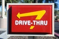 McDonalds Drive Thru Sign. Royalty Free Stock Photo