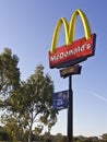 McDonalds highway sign Royalty Free Stock Photo