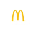 Mcdonalds logo editorial illustrative on white background Royalty Free Stock Photo