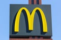 McDonalds Logo sign McDonald`s Restaurant Mc Donald`s Mc Donalds Stuttgart Royalty Free Stock Photo