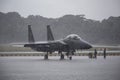 McDonnell Douglas F-15SG F-15E Strike Eagle Fighter Plane in Storm