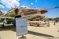 McDonnell Douglas Skyhawk attack aircraft on display at The Israeli Air Force Museum