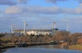 MCG Yarra river cityscape Melbourne Australia Royalty Free Stock Photo