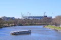 MCG and Yarra river city view Melbourne Royalty Free Stock Photo