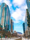 McGill Street in the downtown of Montreal, Canada. Royalty Free Stock Photo