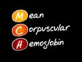 MCH - Mean Corpuscular Hemoglobin acronym Royalty Free Stock Photo