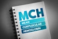 MCH - Mean Corpuscular Hemoglobin acronym Royalty Free Stock Photo