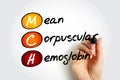 MCH - Mean Corpuscular Hemoglobin acronym, medical concept background