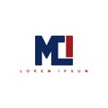 mci alphabet letter art theme logo logotype Royalty Free Stock Photo