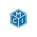 MCI letter logo design on black background. MCI creative initials letter logo concept. MCI letter design Royalty Free Stock Photo