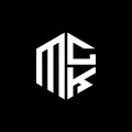 MCK logo MCK icon MCK monogram MCK letter minimalist Circle flat Unique modern abstract logo design Royalty Free Stock Photo