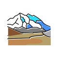 mckinley mount color icon vector illustration