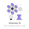 McKinsey 7S modern linear concept icon Royalty Free Stock Photo