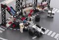 McLaren Mercedes Pit Stop by LEGO Speed Champions Royalty Free Stock Photo