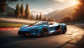 the mclaren super car is driving on a track