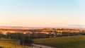 McLaren Vale panorama at sunset Royalty Free Stock Photo