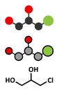 3-MCPD carcinogenic food by-product molecule. Produced when hydrochloric acid is added to food to speed up protein hydrolysis