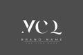 MCQ abstract letter logo design Royalty Free Stock Photo