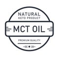 MCT Oil label, keto food additive stamp, mct triglycerides