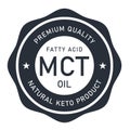 MCT Oil stamp, keto food additive label or seal, triglycerides