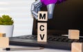 MCV - Mean Corpuscular Volume acronym, concept background Royalty Free Stock Photo