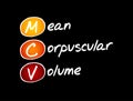 MCV - Mean Corpuscular Volume acronym Royalty Free Stock Photo