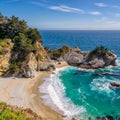 McWay Falls and Beach, Big Sur, California Royalty Free Stock Photo