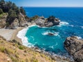 McWay Falls, Big Sur on Highway1 Royalty Free Stock Photo