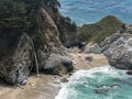 Iconic McWay Falls, Big Sur, California Royalty Free Stock Photo