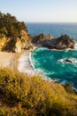 Mcway falls - Pacific coast highway in Big Sur, California, USA in the afternoon Royalty Free Stock Photo